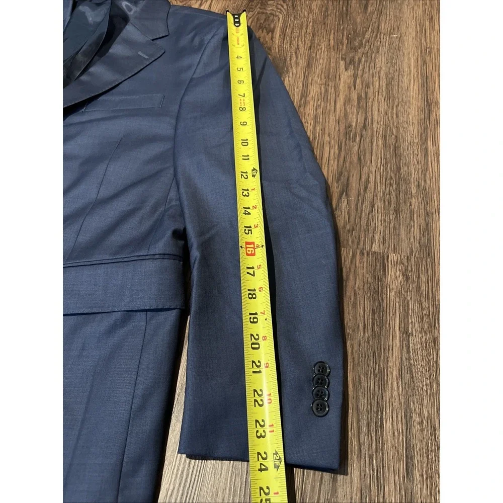 Peter Millar Mens Blazer Wool Color Blue Size 42S
